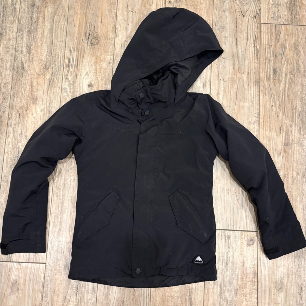Burton Winter Black Zip-Up Boys Coat Size Small